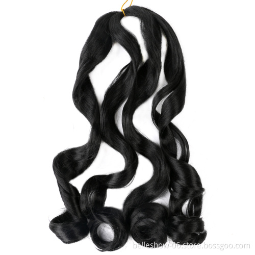 Hot sell  Synthetic deep hair bulk crochet curl  braids 150g spiral curly hair french curl synthetic wavy braiding hair